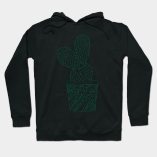 Bunny Ear Cactus // Green Hoodie